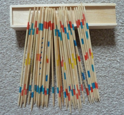 Mikado spiel holzkiste neu - in,